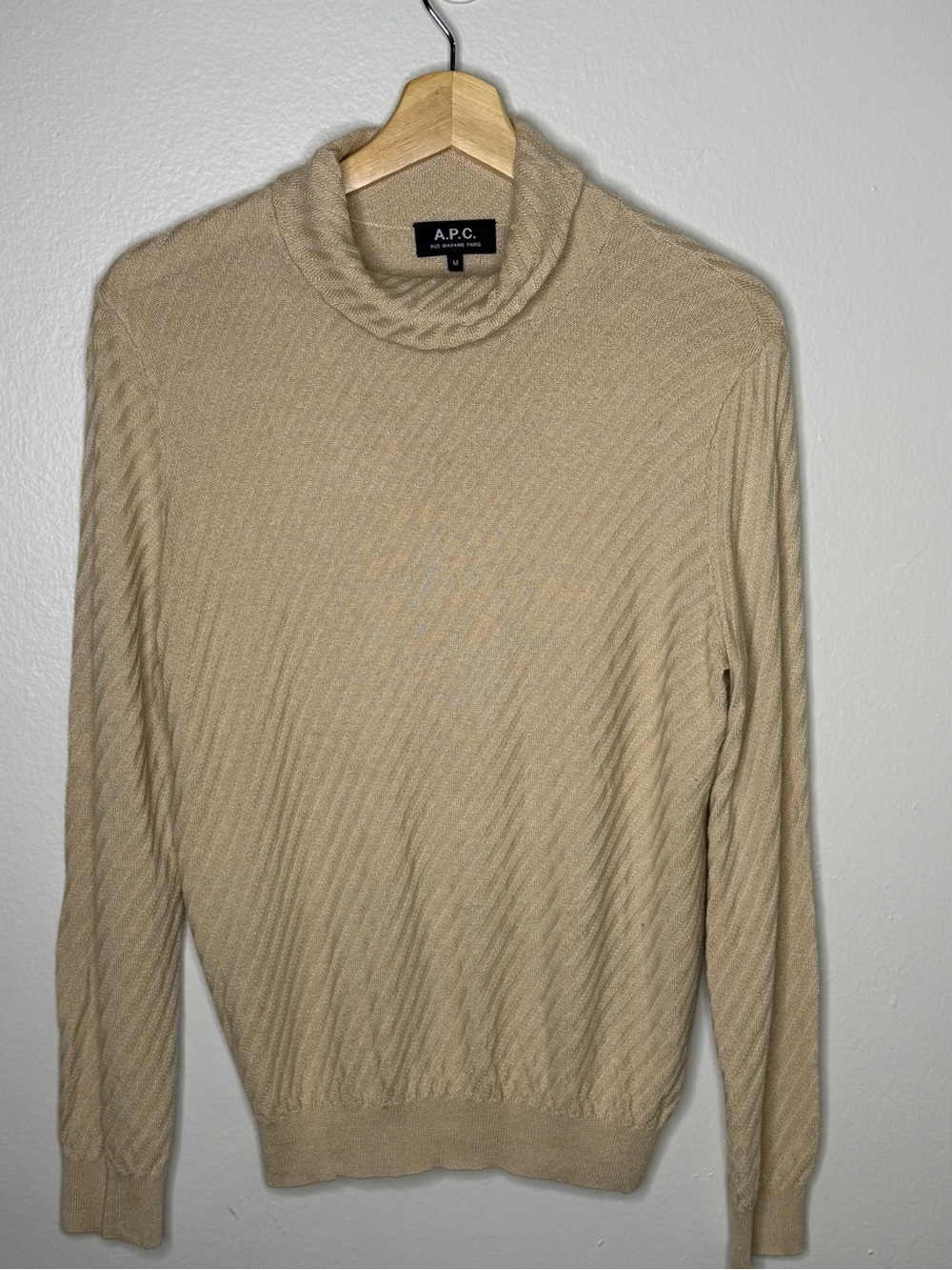A.P.C. Silk Cashmere Cowl Neck Sweater Size Medium